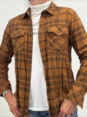 Sanctuary Brown Plaid Utility Jacket
